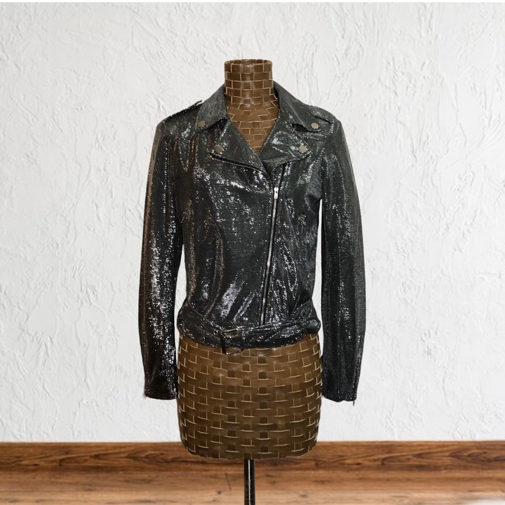 Know One Cares Metallic Biker Jacket